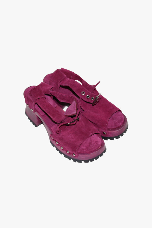 Anna Sui John Fluevog x Anna Sui Clog Sandals - Purple (Sample)