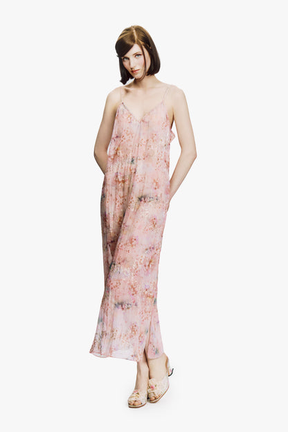 Anna Sui Oasis Blooms Slip Dress- Blush