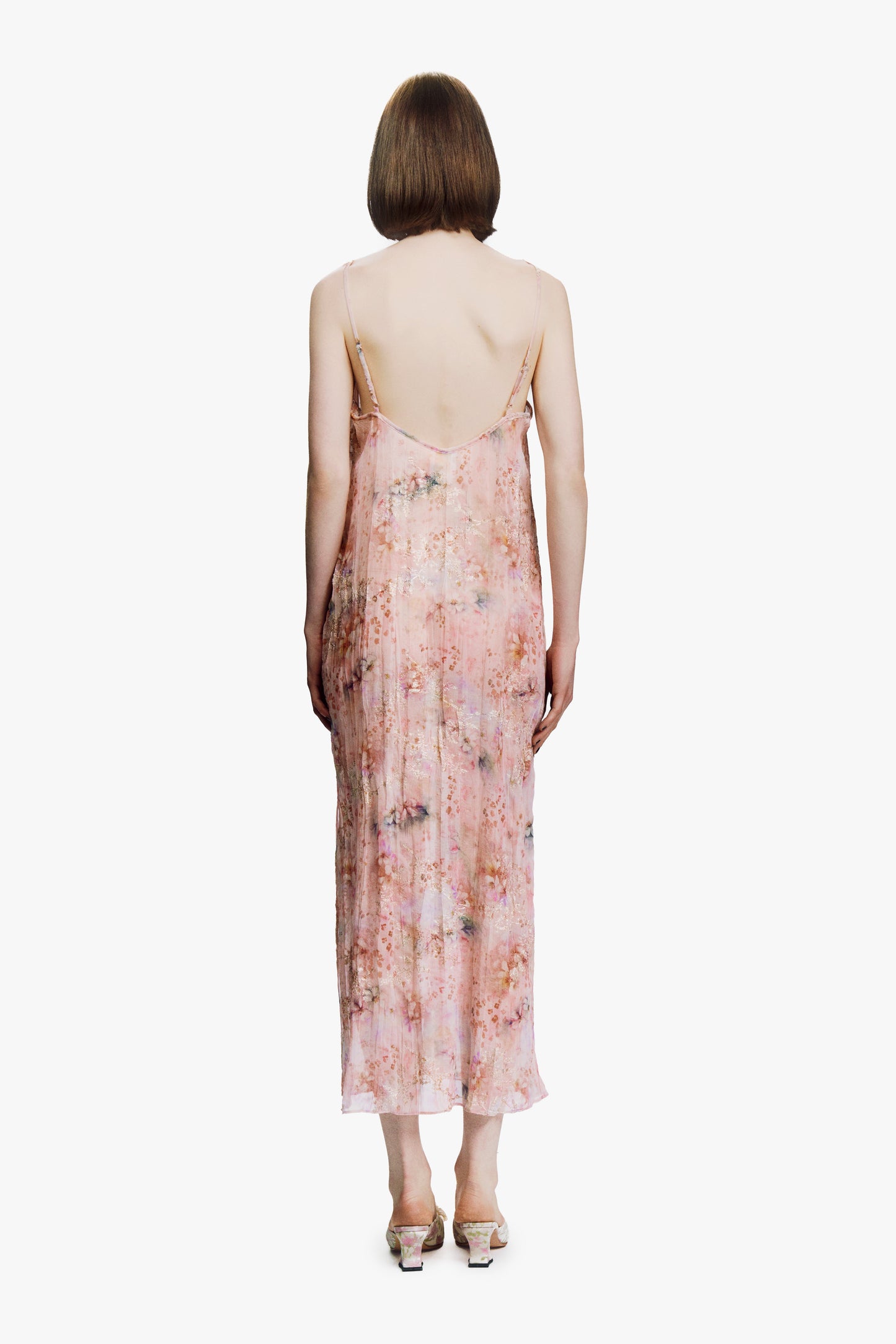 Anna Sui Oasis Blooms Slip Dress- Blush