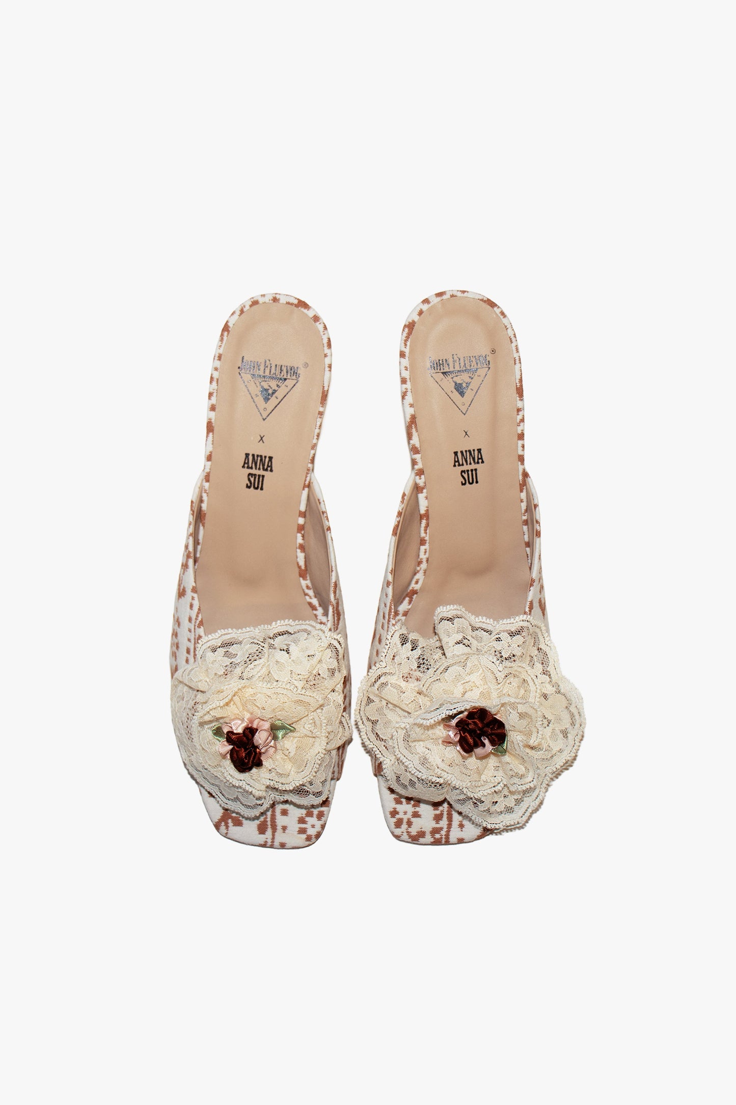 Anna Sui John Fluevog x Anna Sui Brocade Mule Sienna (Sample)