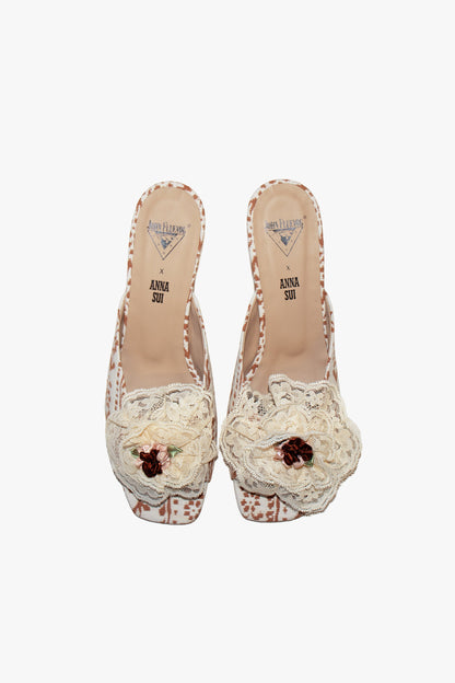 Anna Sui John Fluevog x Anna Sui Brocade Mule Sienna (Sample)