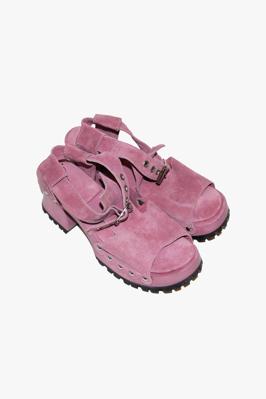 Anna Sui John Fluevog x Anna Sui Clog Sandals - Mauve (Sample)