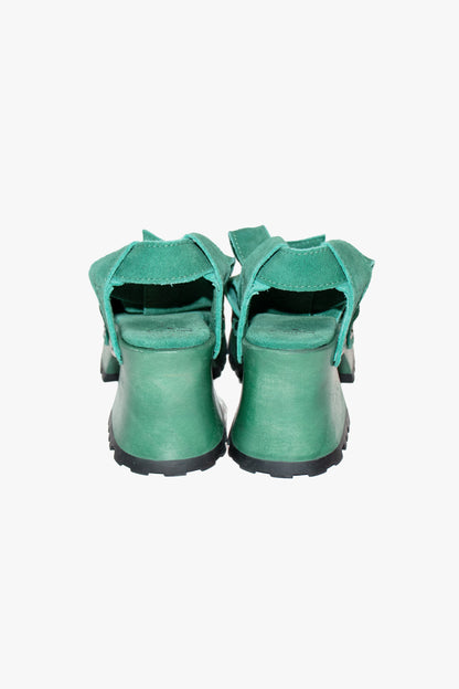 Anna Sui John Fluevog x Anna Sui Clog Sandals - Green (Sample)