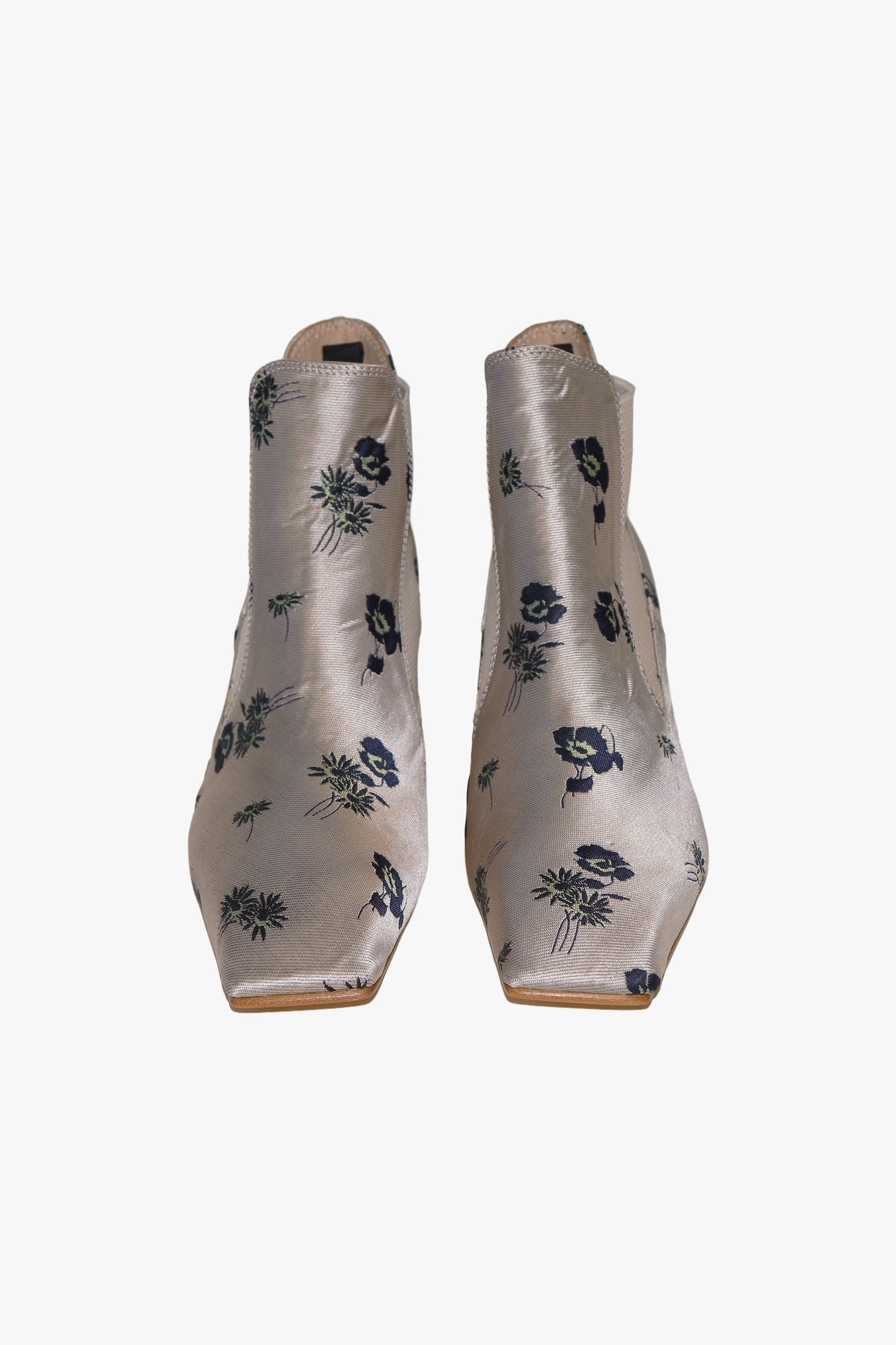 Anna Sui John Fluevog x Anna Sui Brocade Boots- Indigo (Sample)