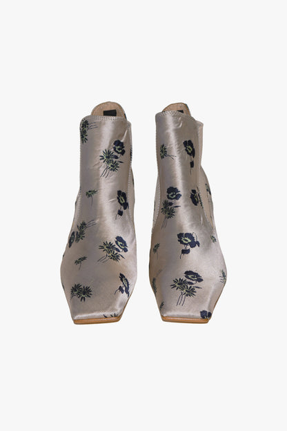 Anna Sui John Fluevog x Anna Sui Brocade Boots- Indigo (Sample)