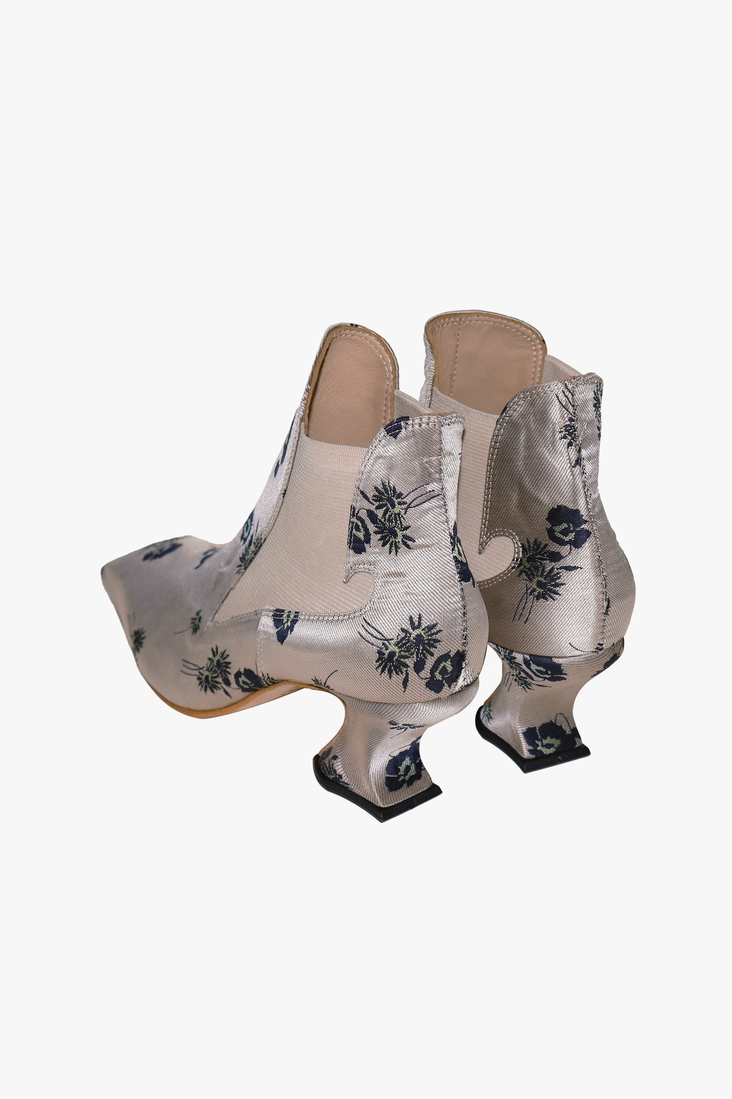 Anna Sui John Fluevog x Anna Sui Brocade Boots- Indigo (Sample)
