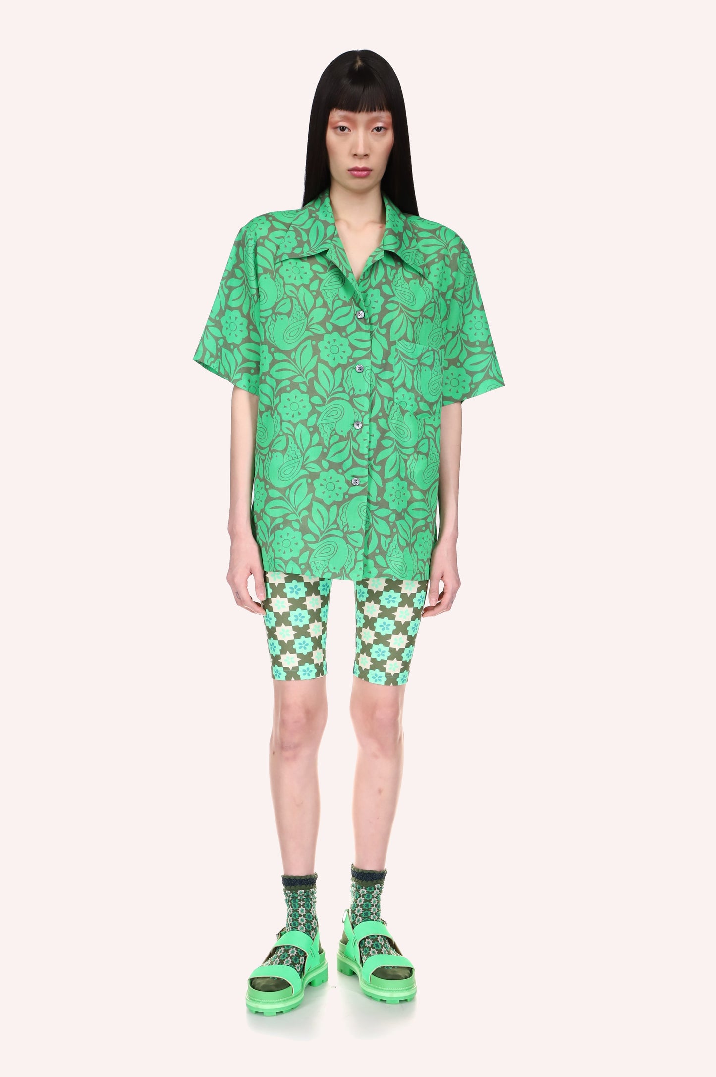 Anna Sui Utopian Gingham Bike Shorts