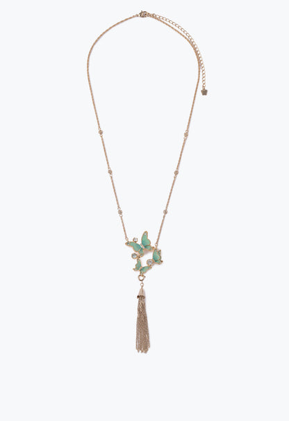 Anna Sui Butterfly Trio Statement Necklace