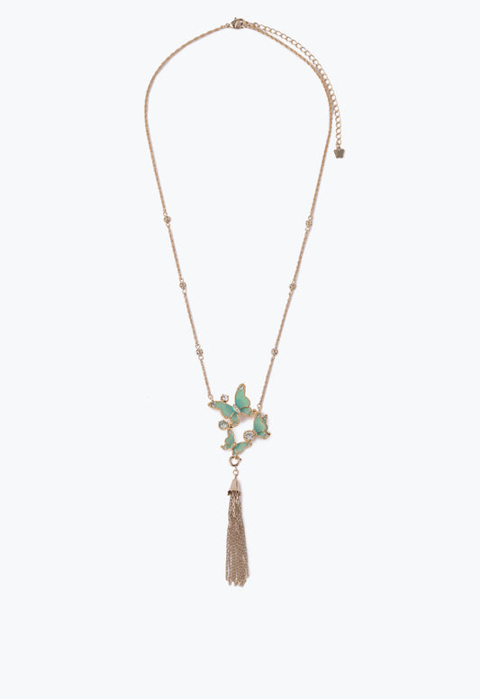 Anna Sui Butterfly Trio Statement Necklace