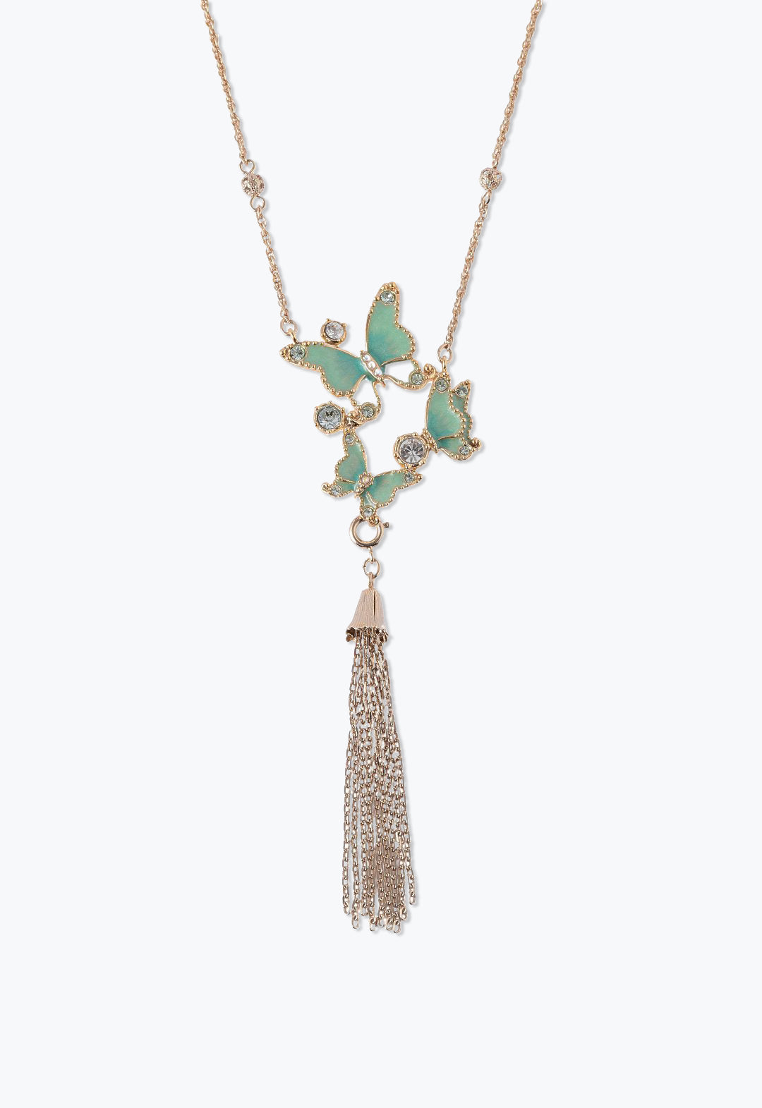 Anna Sui Butterfly Trio Statement Necklace