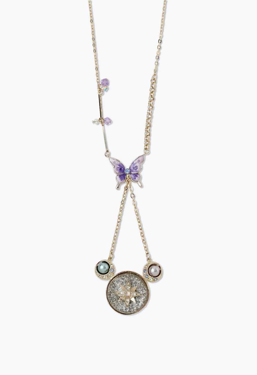 Anna Sui Butterfly Crescent Necklace