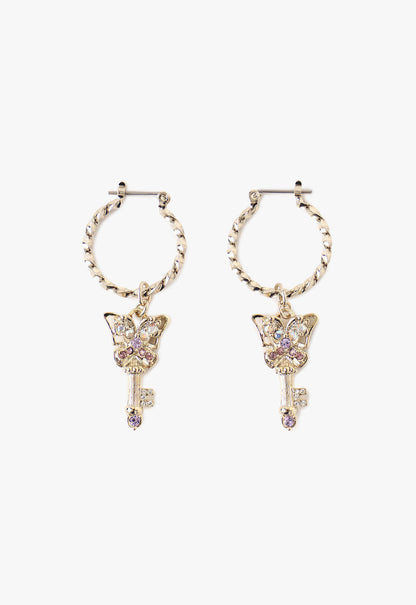 Anna Sui Butterfly Key Earrings