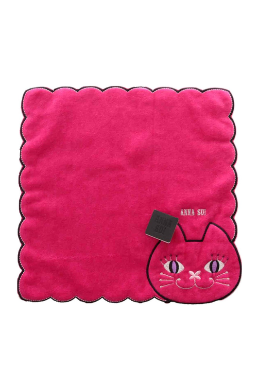 Anna Sui Cat Embroidery Washcloth