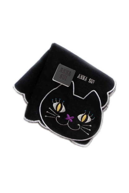 Anna Sui Cat Embroidery Washcloth