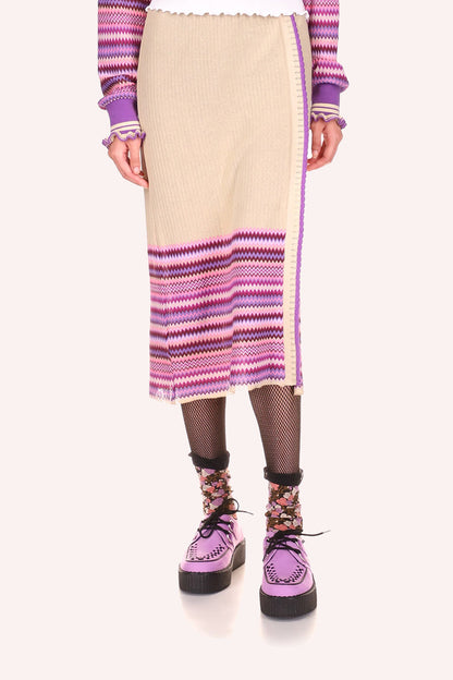 Anna Sui Tonal Zigzag Skirt