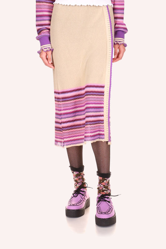 Anna Sui Tonal Zigzag Skirt