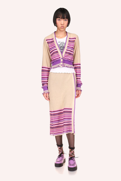 Anna Sui Tonal Zigzag Skirt
