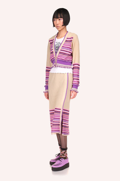 Anna Sui Tonal Zigzag Skirt