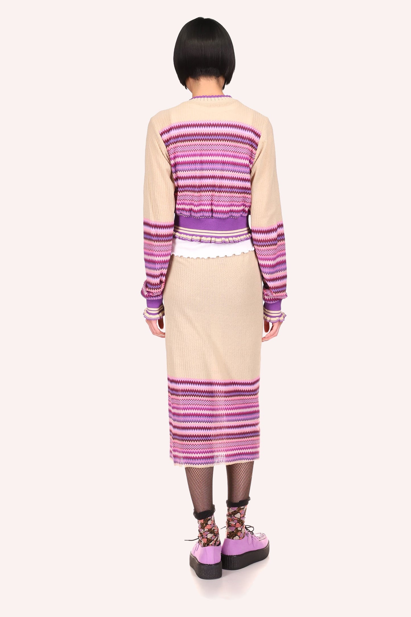 Anna Sui Tonal Zigzag Skirt