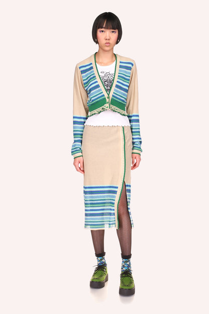 Anna Sui Tonal Zigzag Skirt