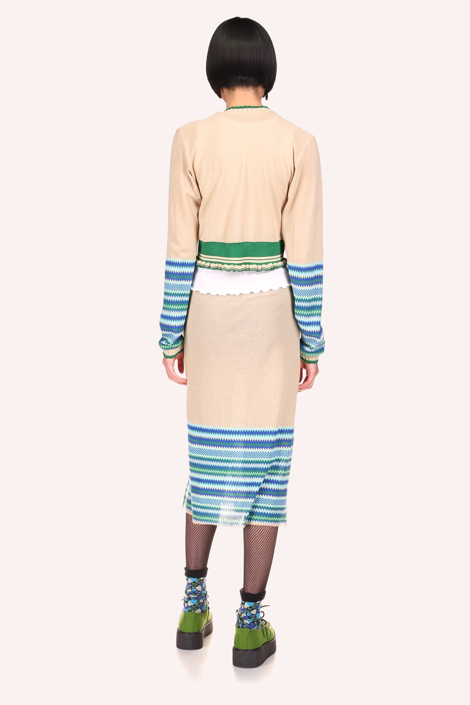Anna Sui Tonal Zigzag Skirt