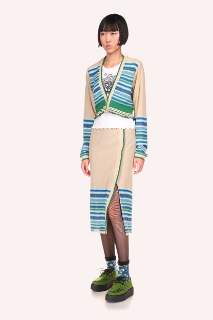 Anna Sui Tonal Zigzag Skirt