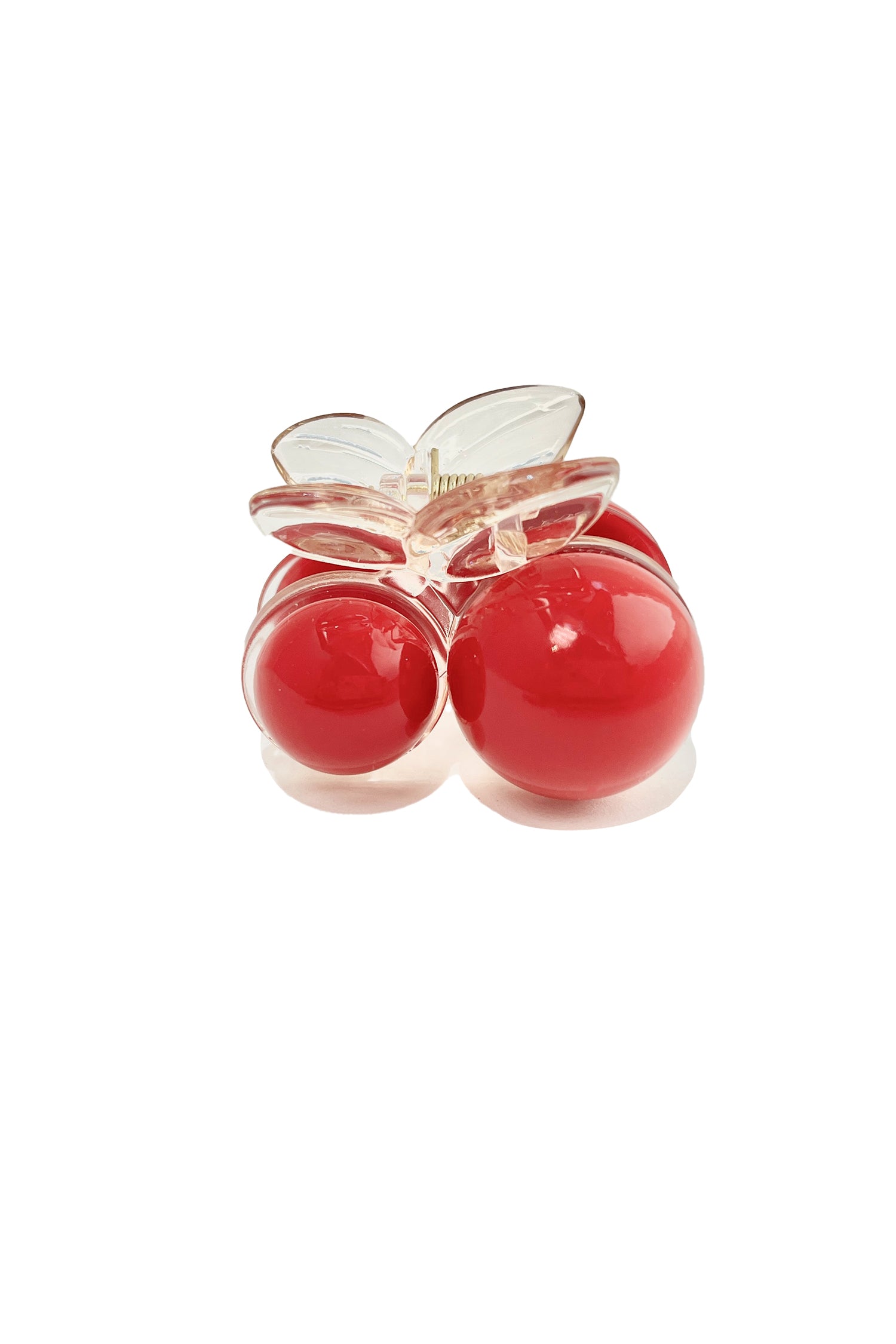 Anna Sui Jumbo Cherry Jaw Clip Red - Clear