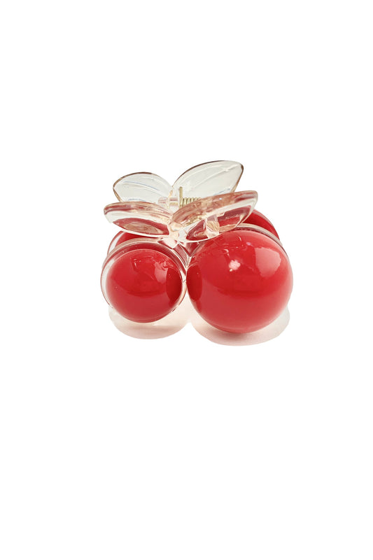 Anna Sui Jumbo Cherry Jaw Clip Red - Clear