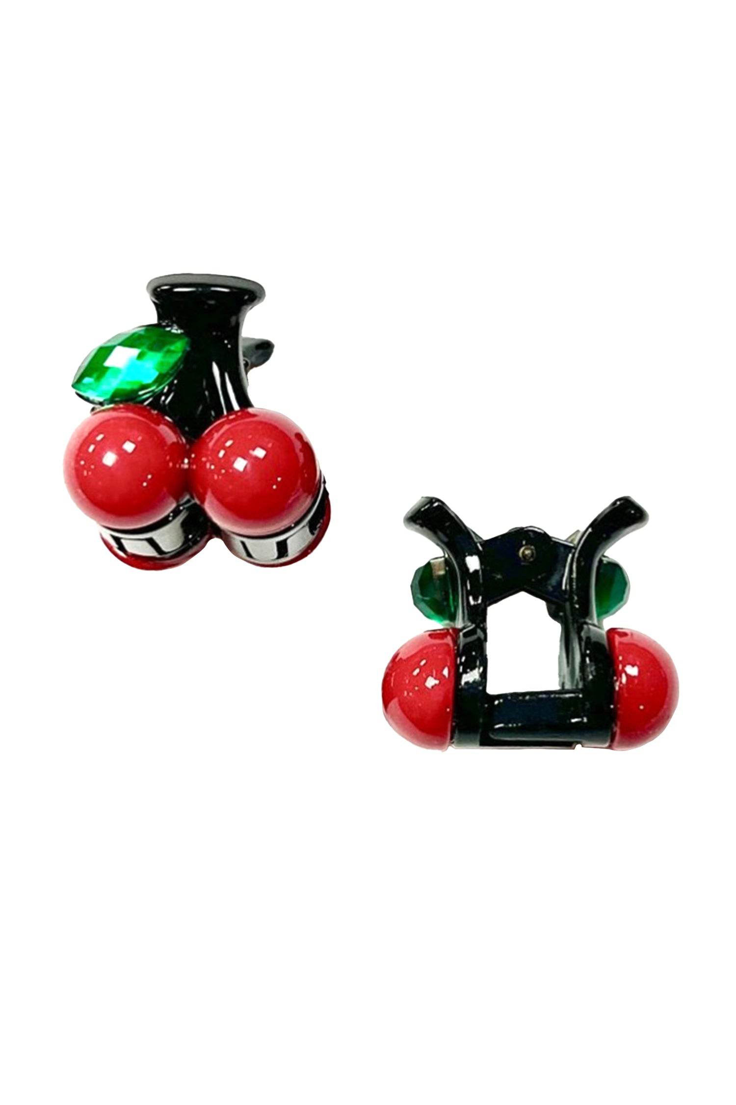 Anna Sui Baby Cherry Jaw Clip Pair Red Black