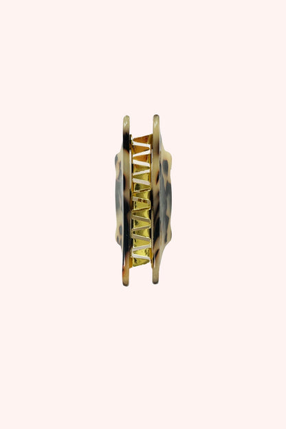 Anna Sui Etched Large Cat Jaw Clip White Tokyo