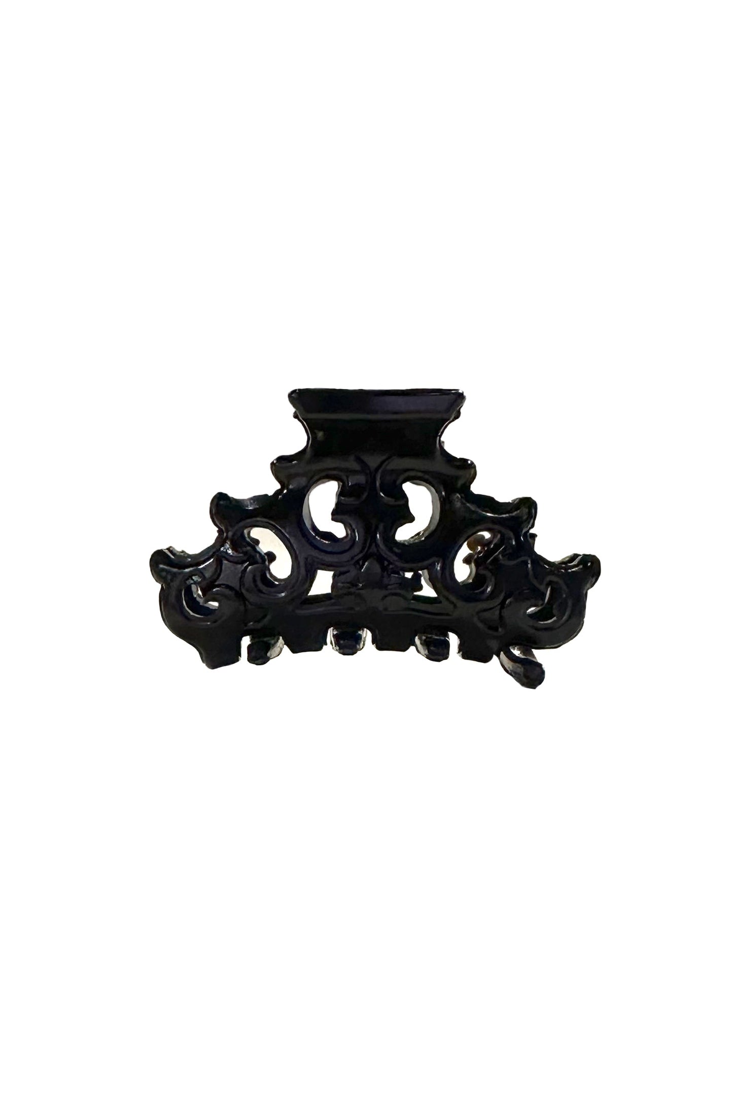 Anna Sui Mini Medieval French Jaw Clip Black