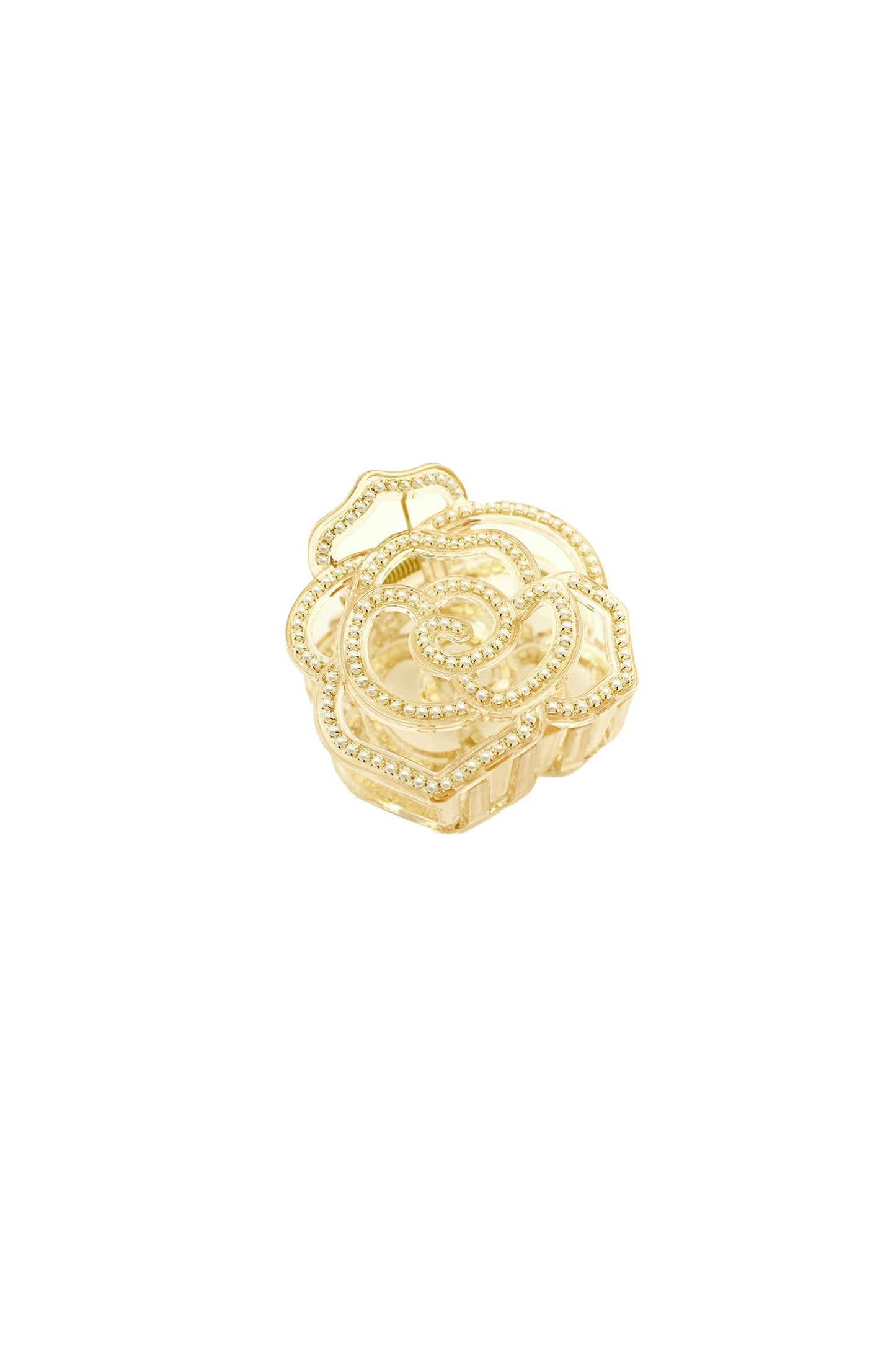 Anna Sui Large Vera Cut Out Flower Jaw Clip - Ivory