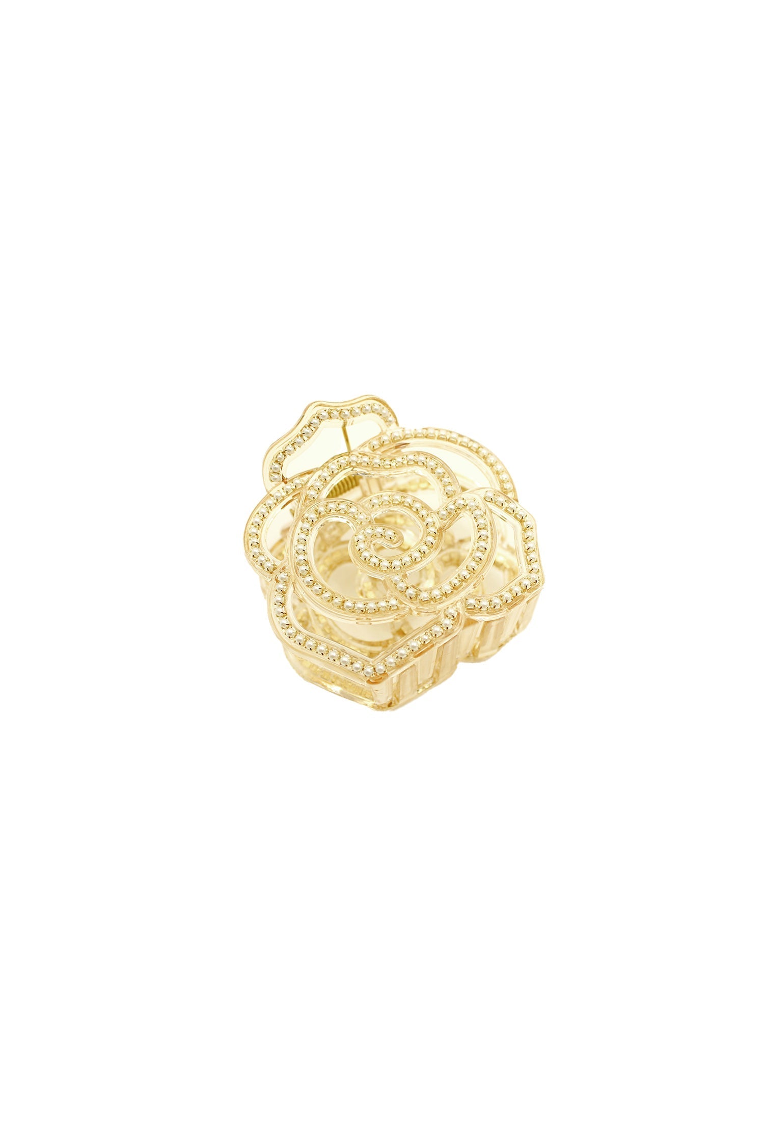 Anna Sui Large Vera Cut Out Flower Jaw Clip - Ivory