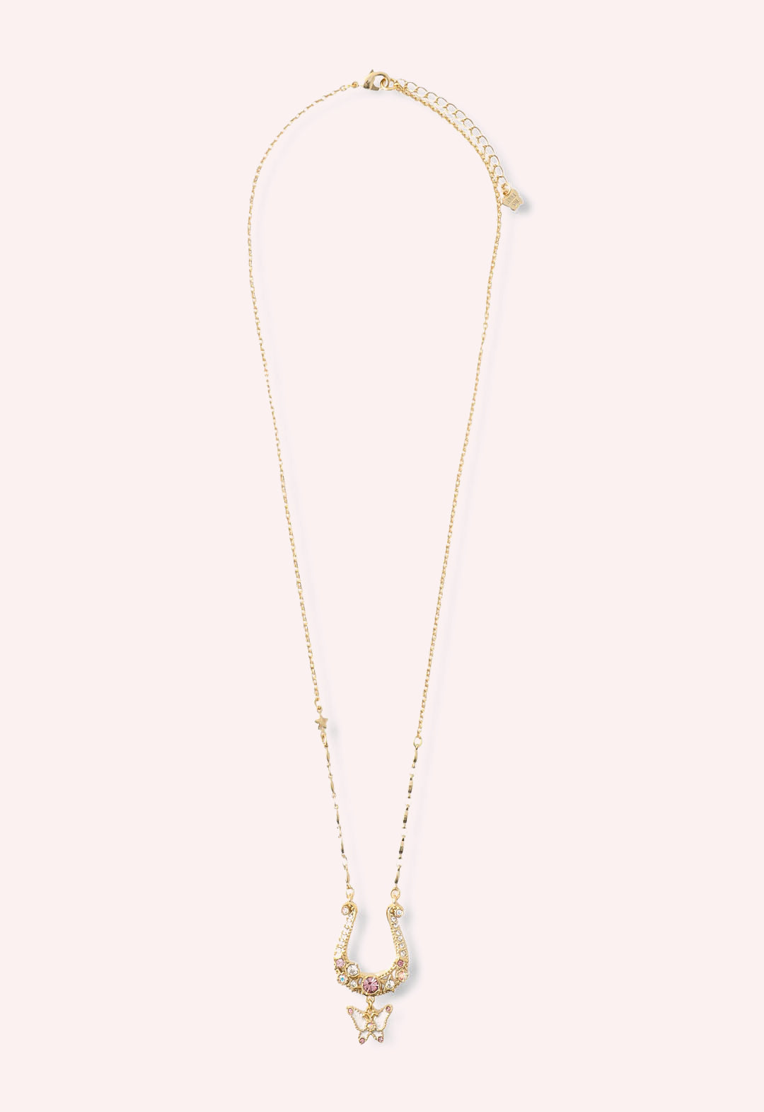 Anna Sui Lucky Horseshoe Charm Necklace - Gold
