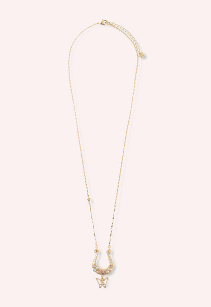 Anna Sui Lucky Horseshoe Charm Necklace - Gold