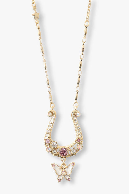 Anna Sui Lucky Horseshoe Charm Necklace - Gold