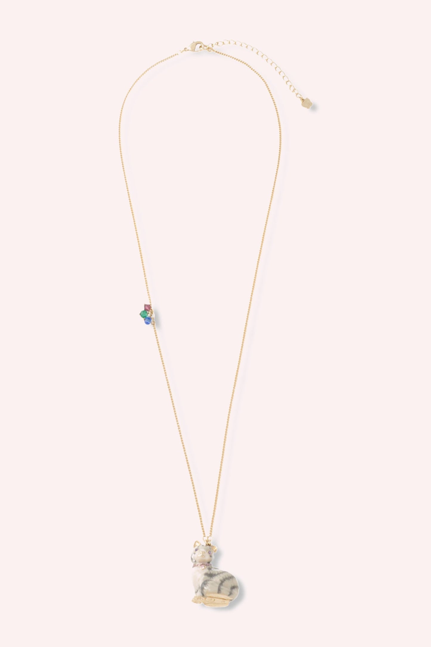 Anna Sui Cat Necklace - Grey Multi