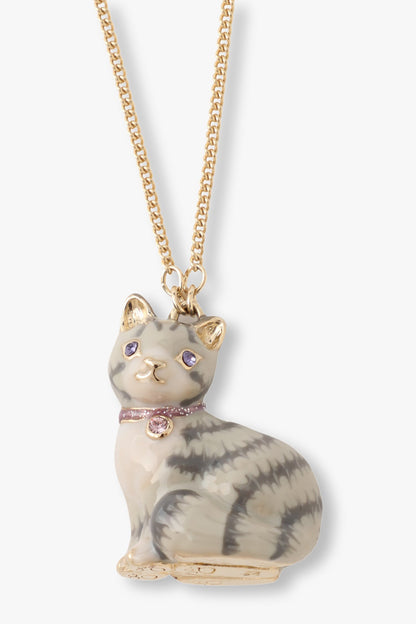 Anna Sui Cat Necklace - Grey Multi