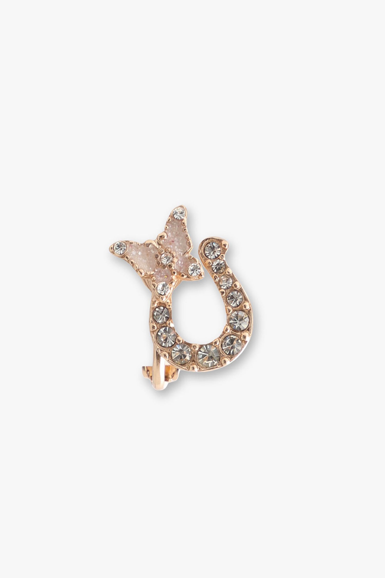 Anna Sui Lucky Horseshoe Stud Earrings - Rose Gold