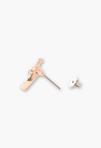 Anna Sui Lucky Horseshoe Stud Earrings - Rose Gold