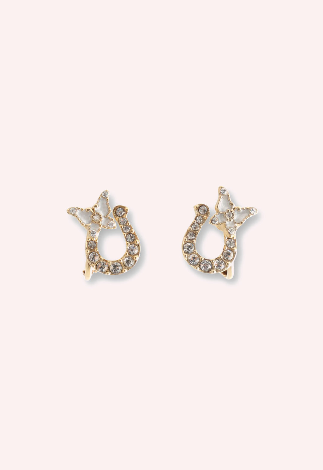 Anna Sui Lucky Horseshoe Stud Earrings - Gold