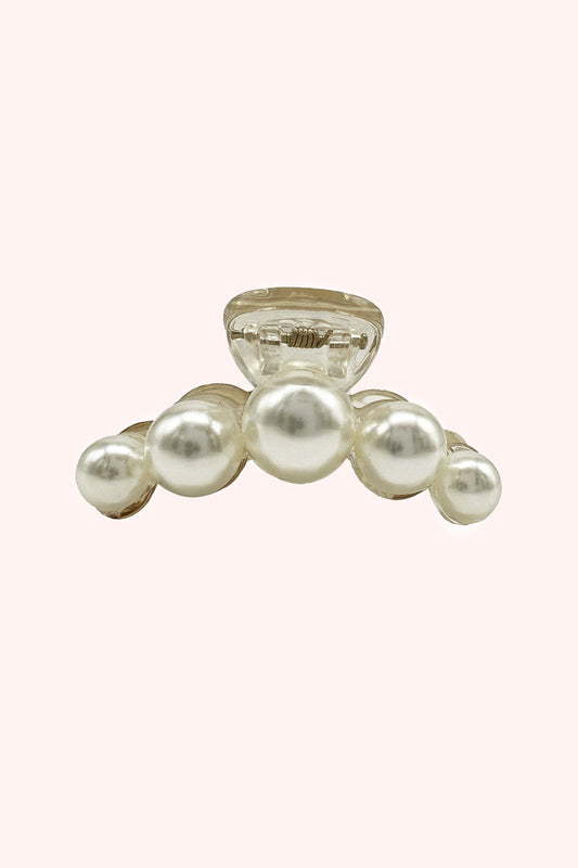 Anna Sui String of Pearls Mini Jaw Clip Ivory