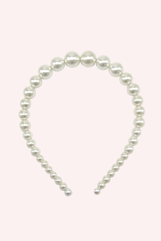 Anna Sui String of Pearls Headband Ivory