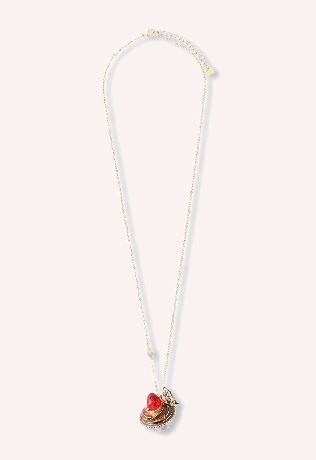 Anna Sui Strawberry Cupcake Necklace - Red Multi