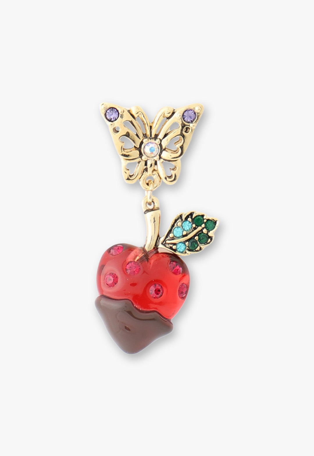 Anna Sui Chocolate Covered Strawberry Earrings - Red Multi