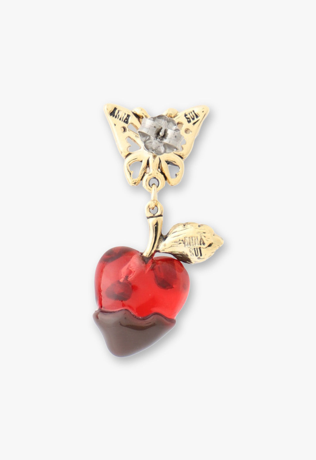 Anna Sui Chocolate Covered Strawberry Earrings - Red Multi
