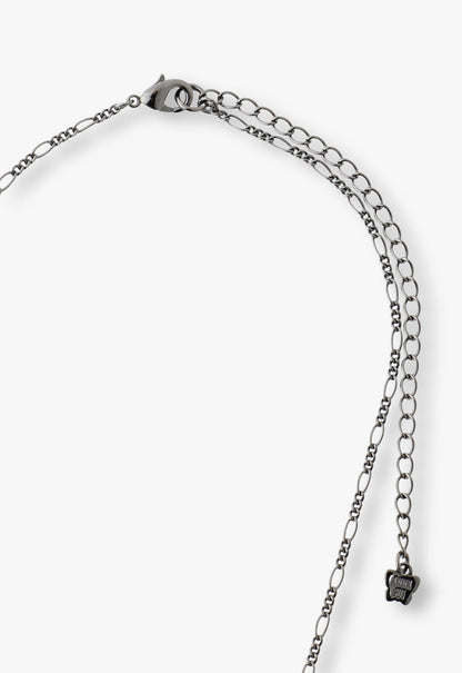 Anna Sui Bejeweled Butterfly Princess Necklace - Violet Gunmetal