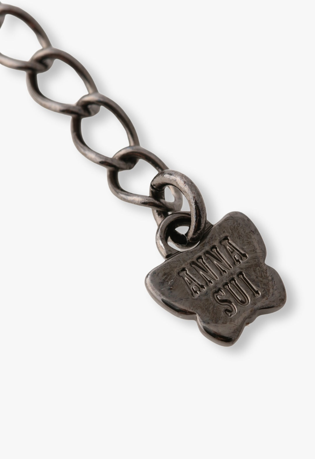 Anna Sui Bejeweled Butterfly Necklace - Violet Gunmetal