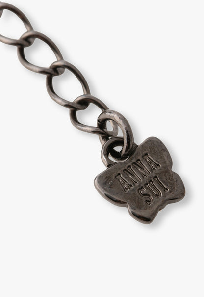 Anna Sui Bejeweled Butterfly Necklace - Violet Gunmetal