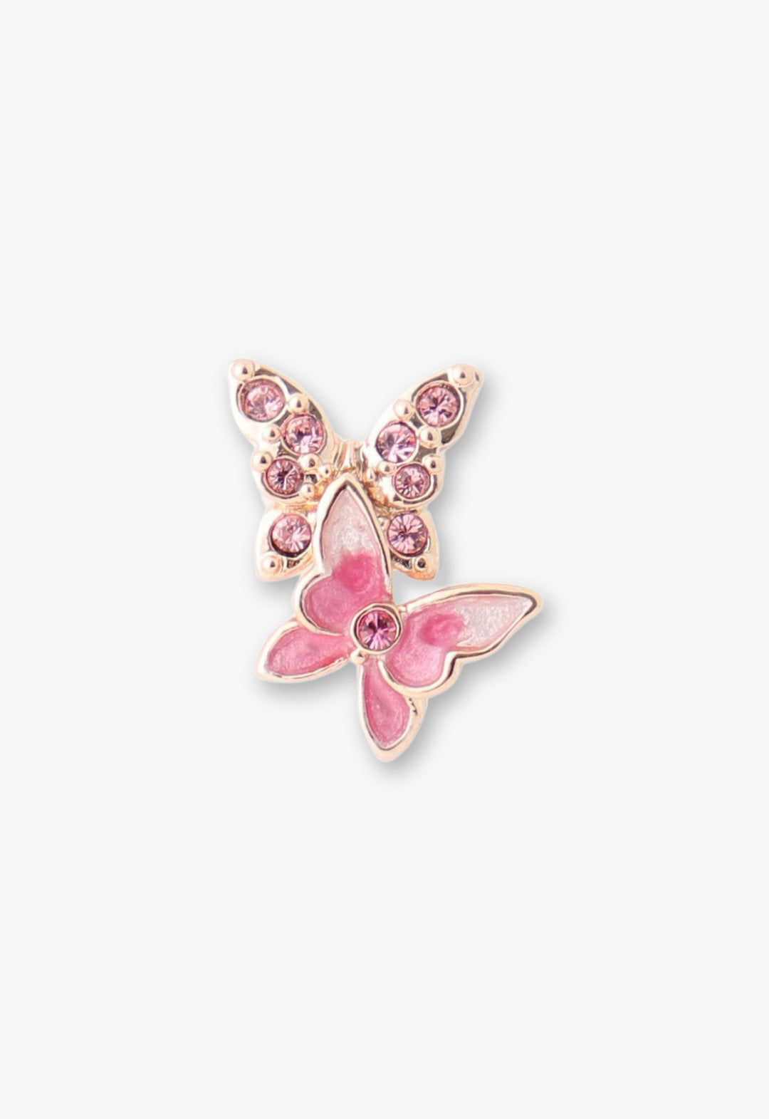 Anna Sui Bejeweled Butterfly Stud Earrings - Pink